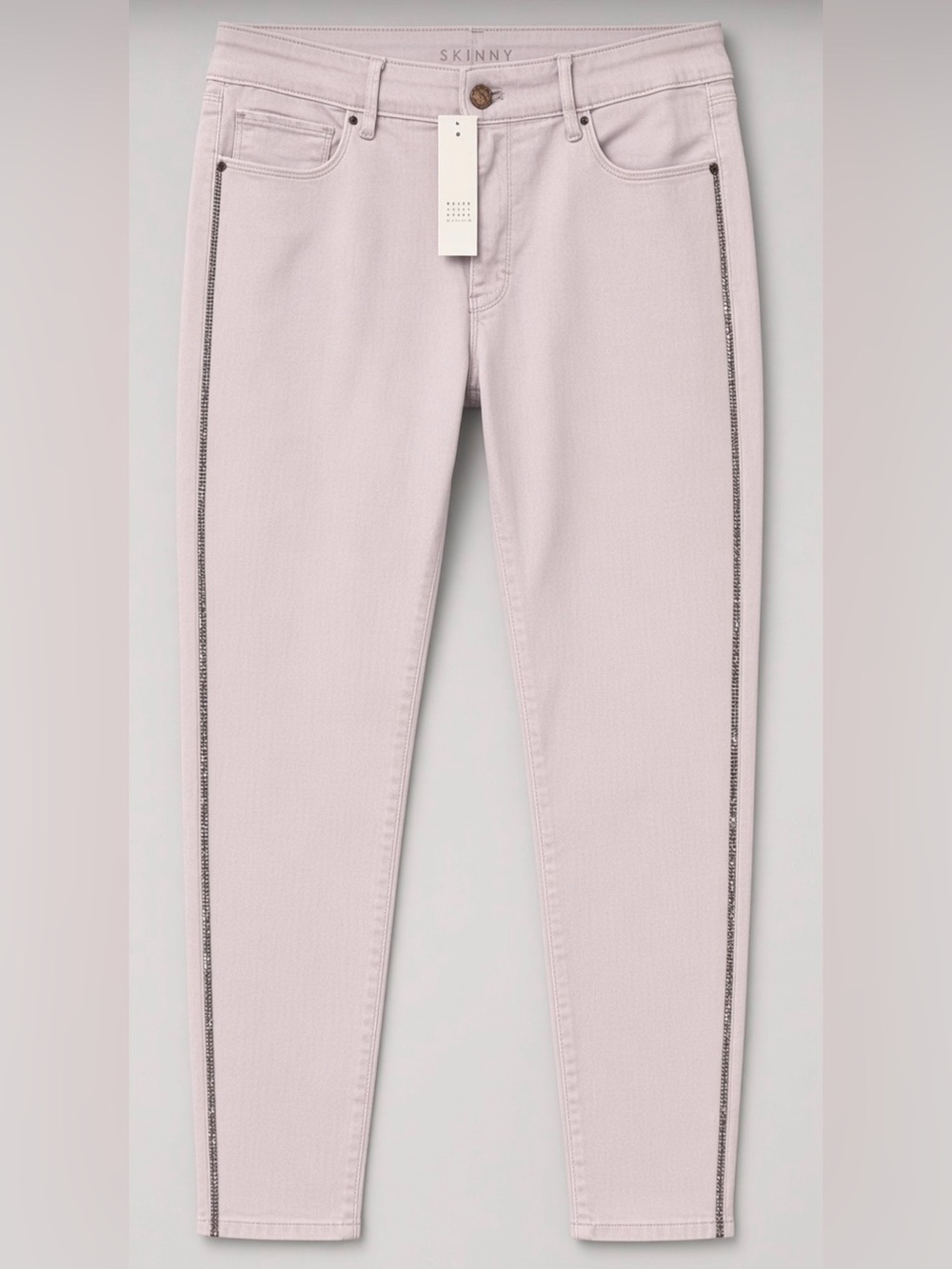 NWT White House Black Market Lilac Skinny Crop Jeans 10